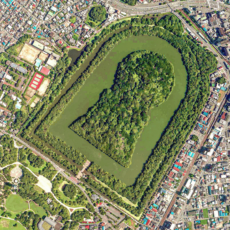 仁徳天皇陵古墳（大仙陵古墳）の空撮イメージ