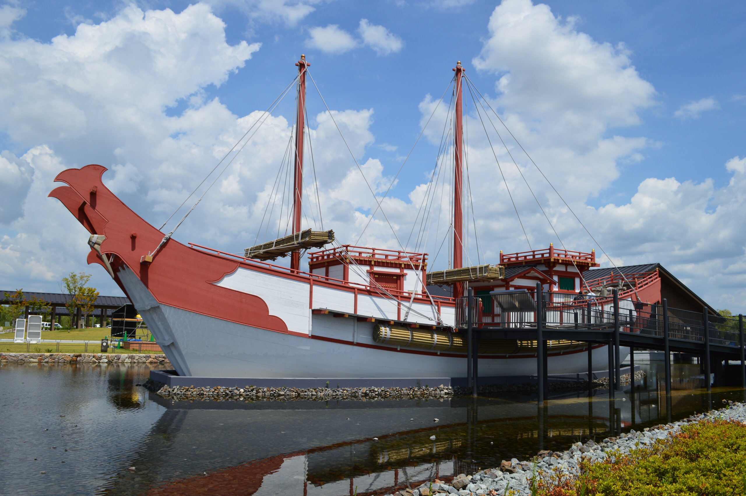 遣唐使船の復元模型(平城宮跡歴史公園)