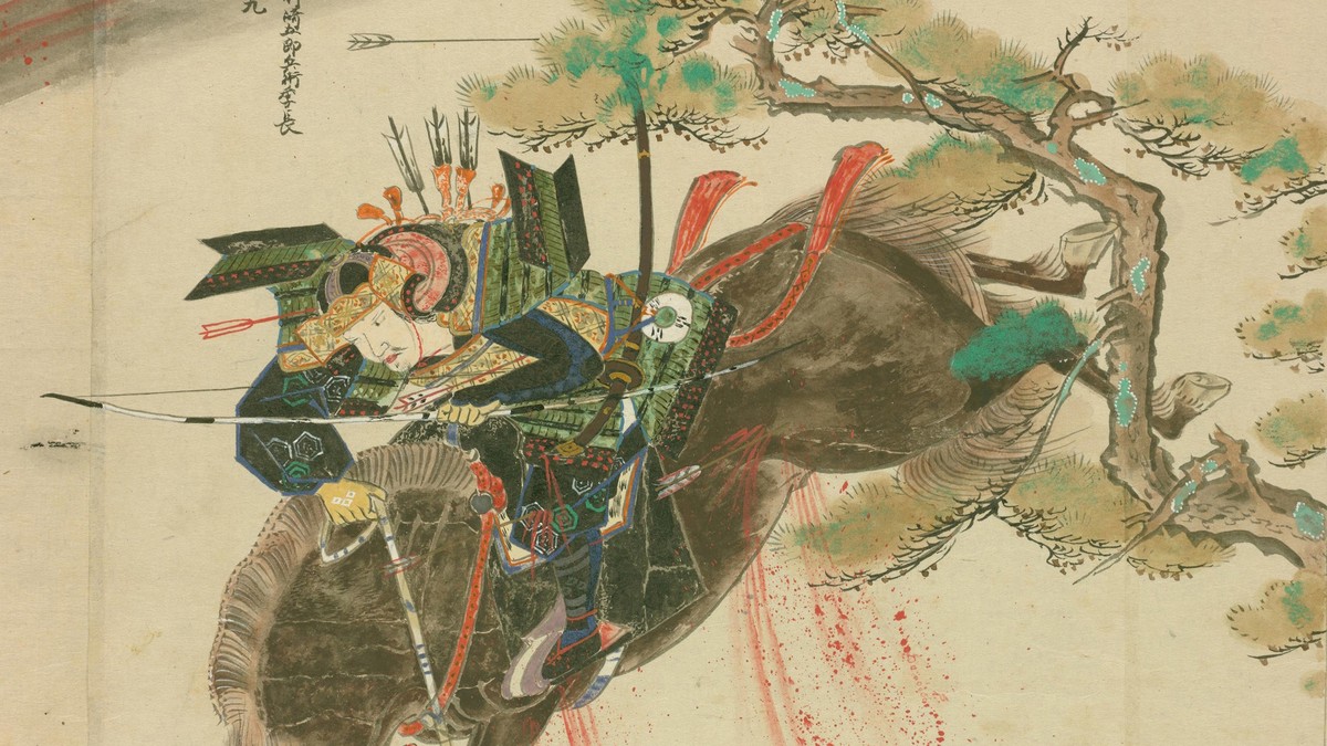 蒙古襲来絵詞に描かれた竹崎季長の突撃