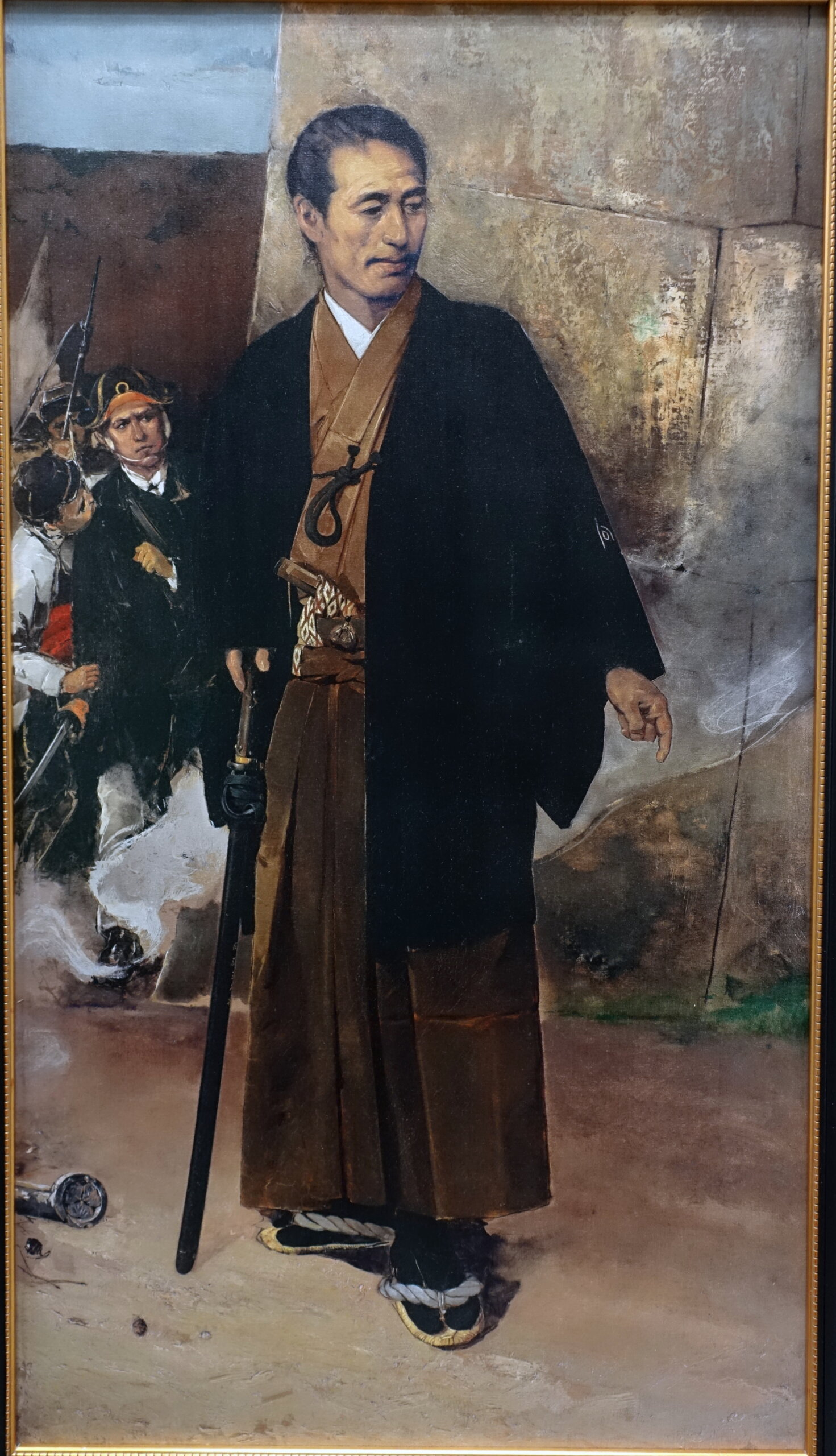 江戸城明け渡しから帰る勝海舟（1885年）