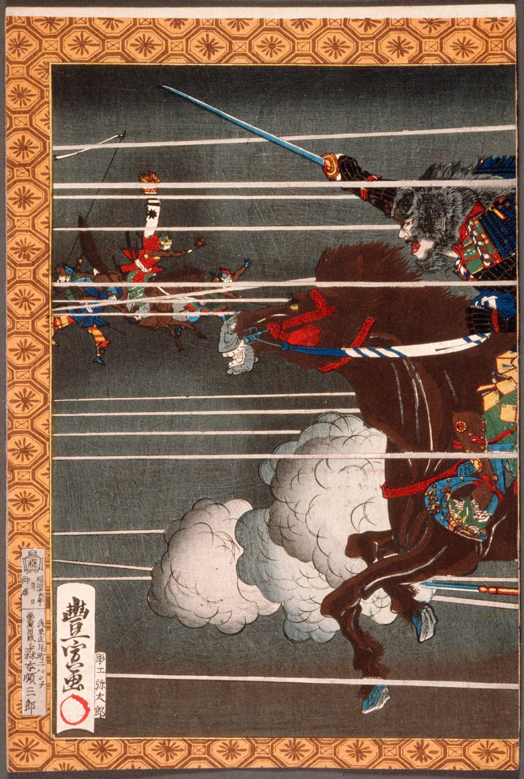 長篠合戦の木版画