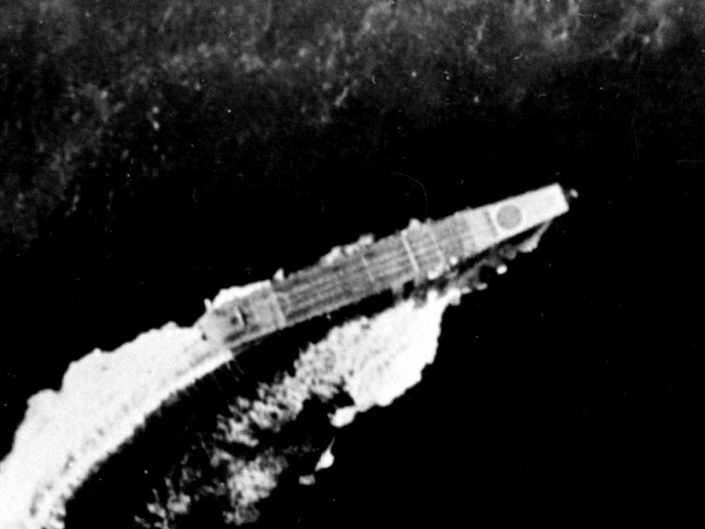 ミッドウェー海戦中の日本海軍空母蒼龍