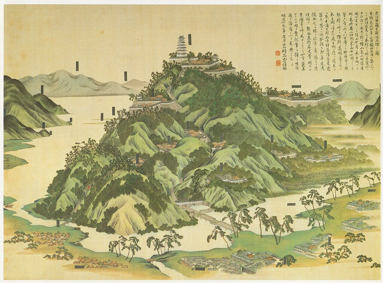 近江国蒲生郡安土城図——蒲生氏郷の故郷である近江日野は安土城のすぐ隣にあった