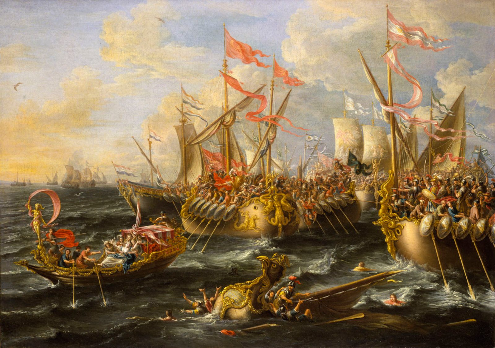 アクティウムの海戦(ローレイス・ア・カストロ画 1672年)