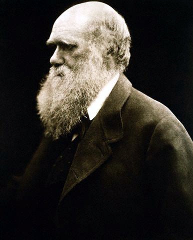 チャールズ・ダーウィンの肖像写真（1868年・ジュリア・マーガレット・キャメロン撮影）