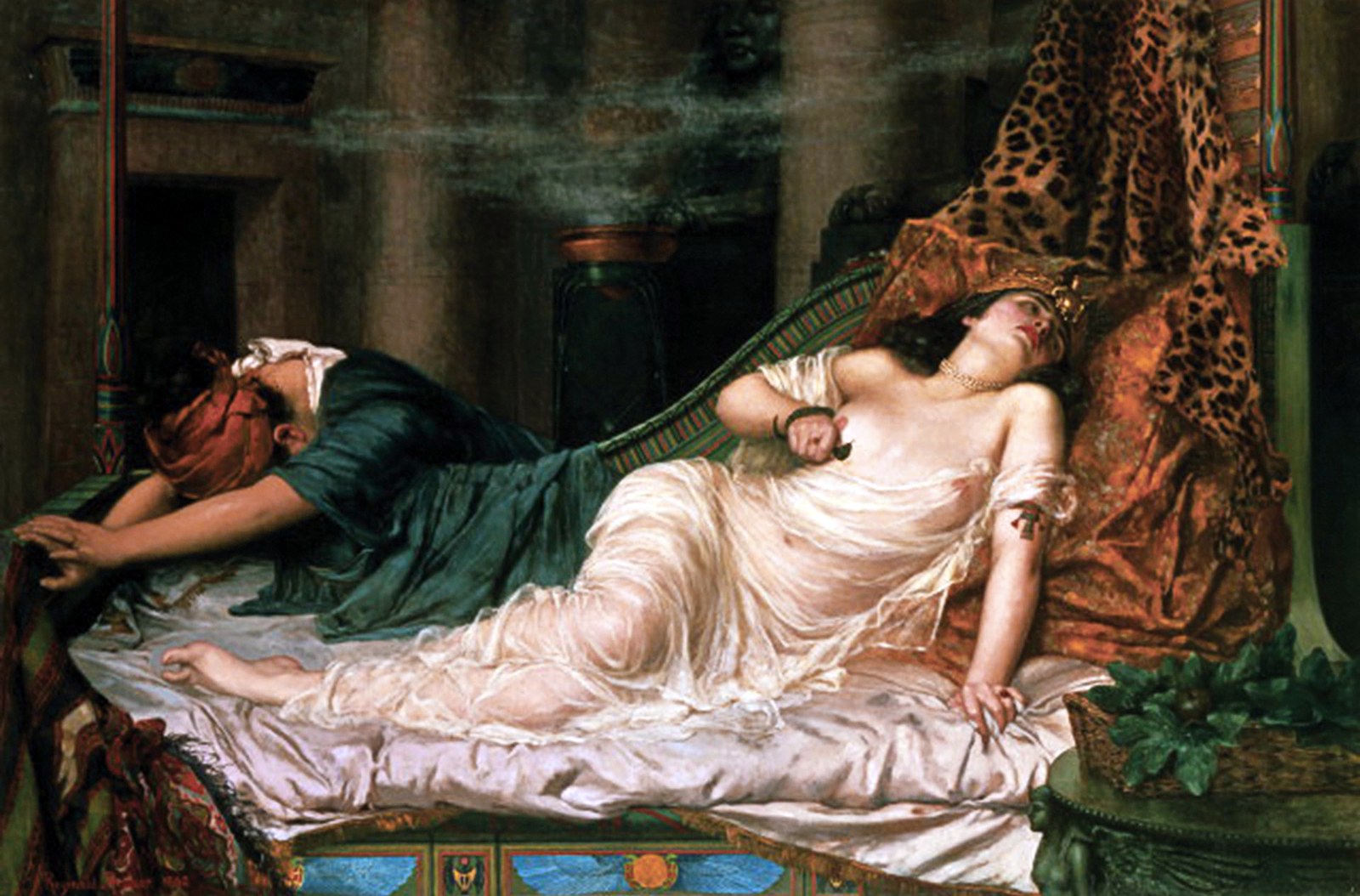 クレオパトラの死(レジナルド・アーサー画 1892年)
