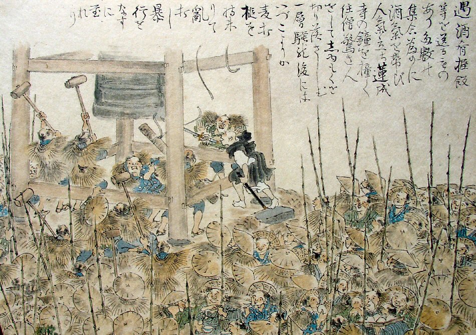 廃仏毀釈の様子（田中永根画、1907年）