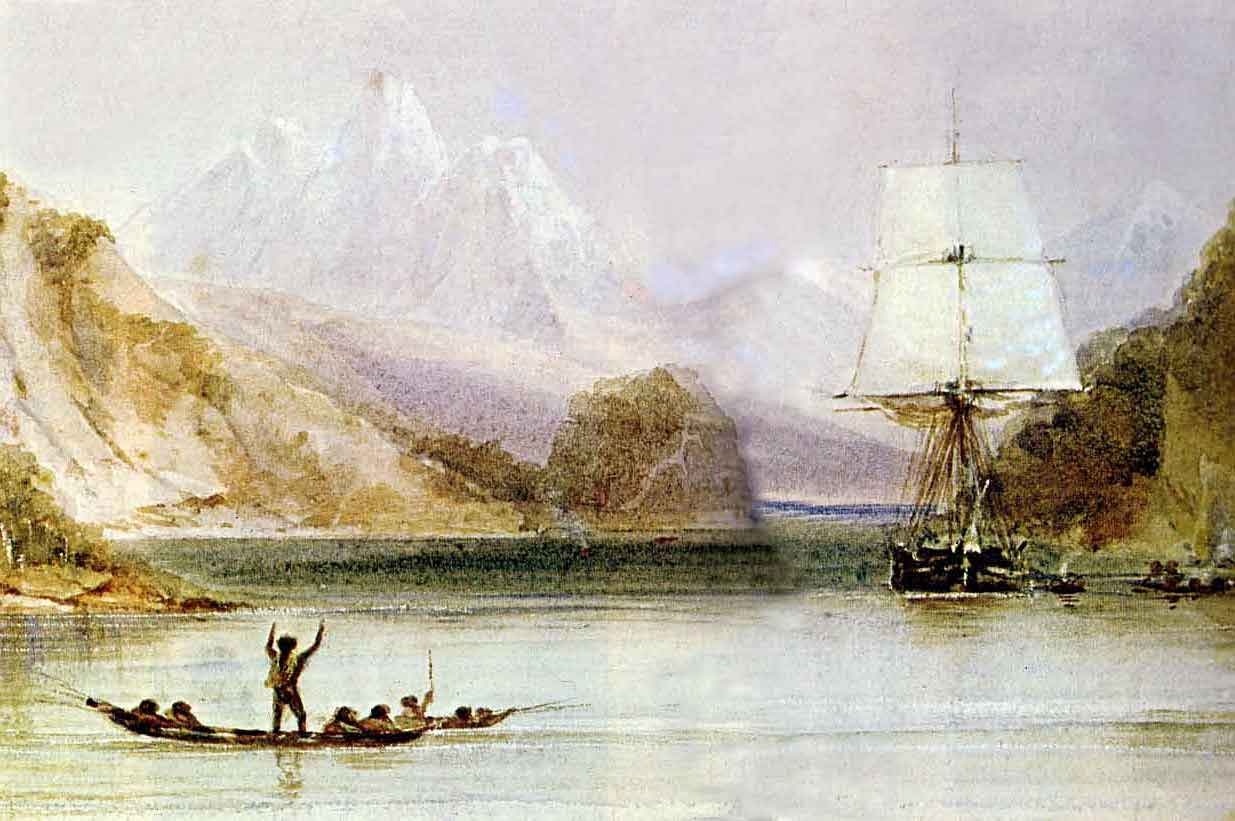 ビーグル号（Conrad Martens画・1841年）