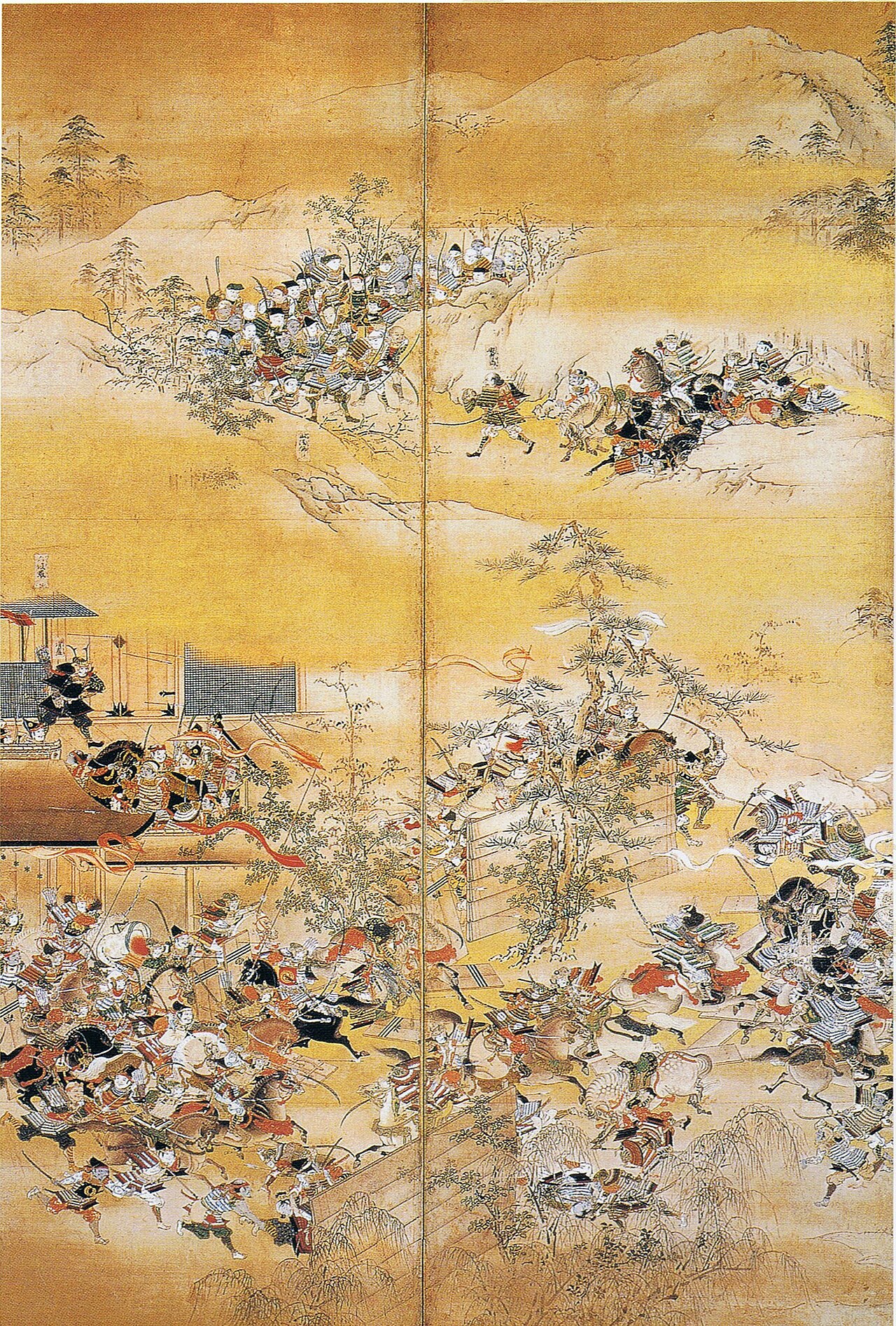 保元の乱の合戦図(絵巻)