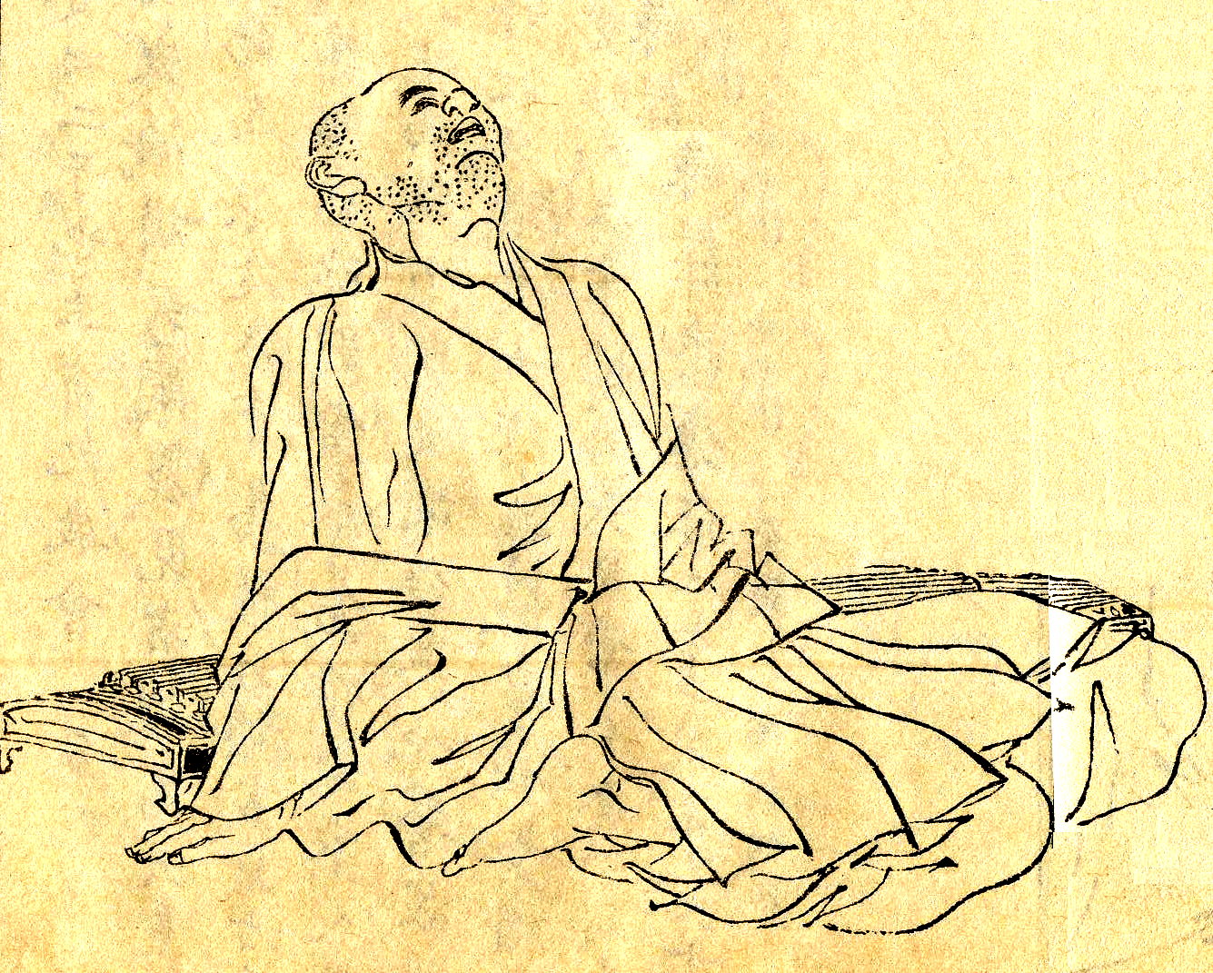 鴨長明の肖像画（菊池容斎『前賢故実』より）