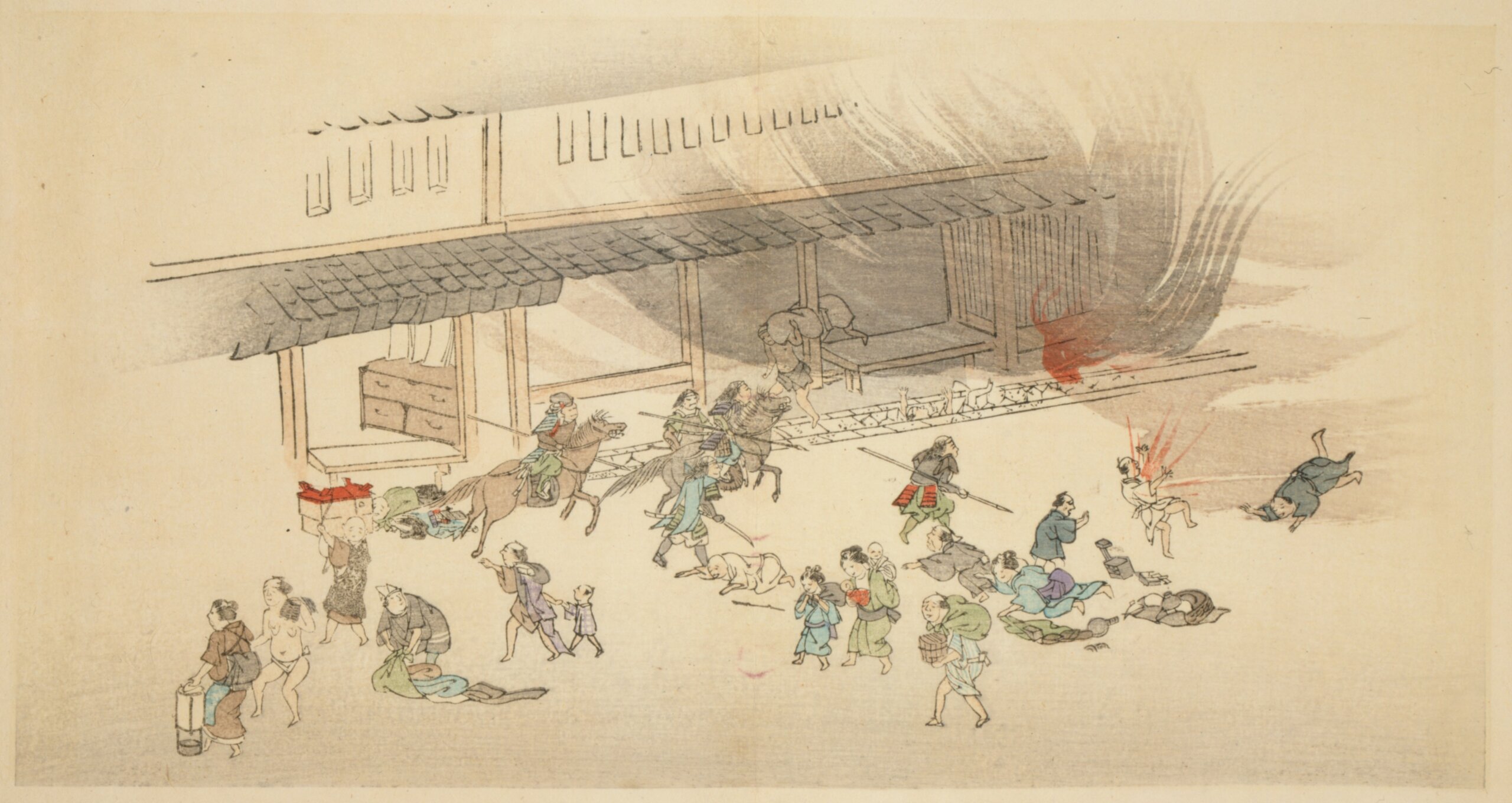 禁門の変(蛤御門の変)を描いた1893年の浮世絵
