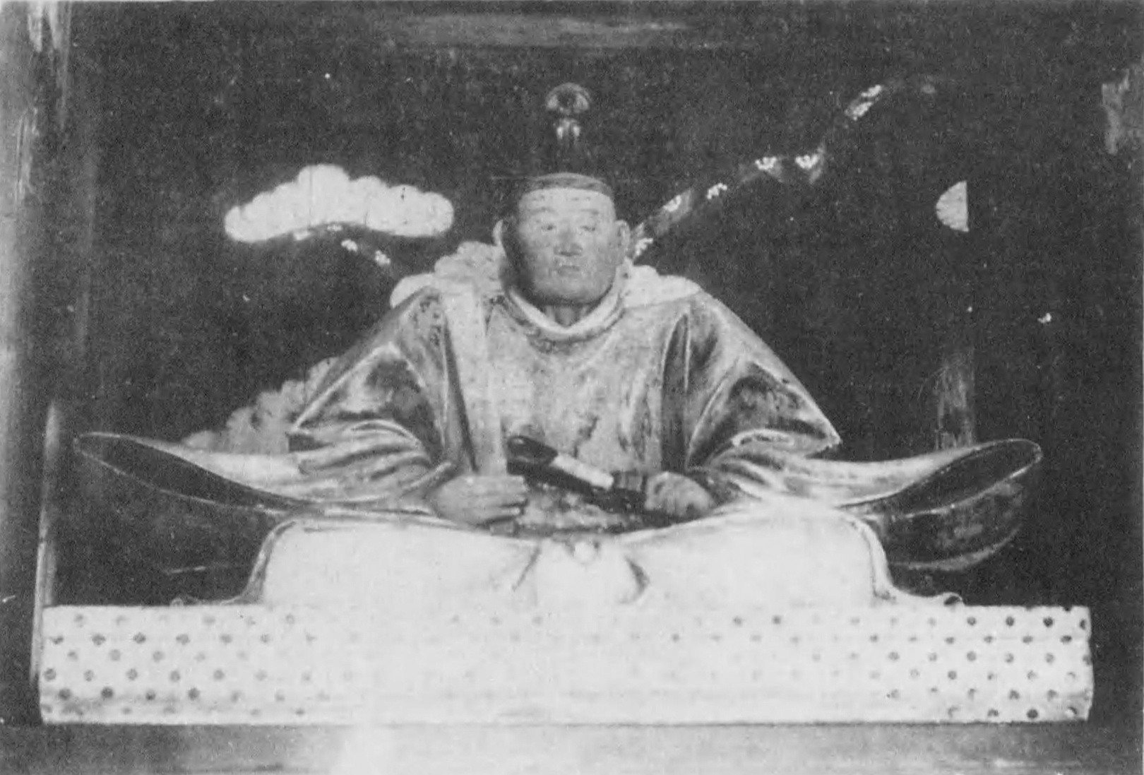 吉良義央(吉良上野介)の木像(1910年頃)