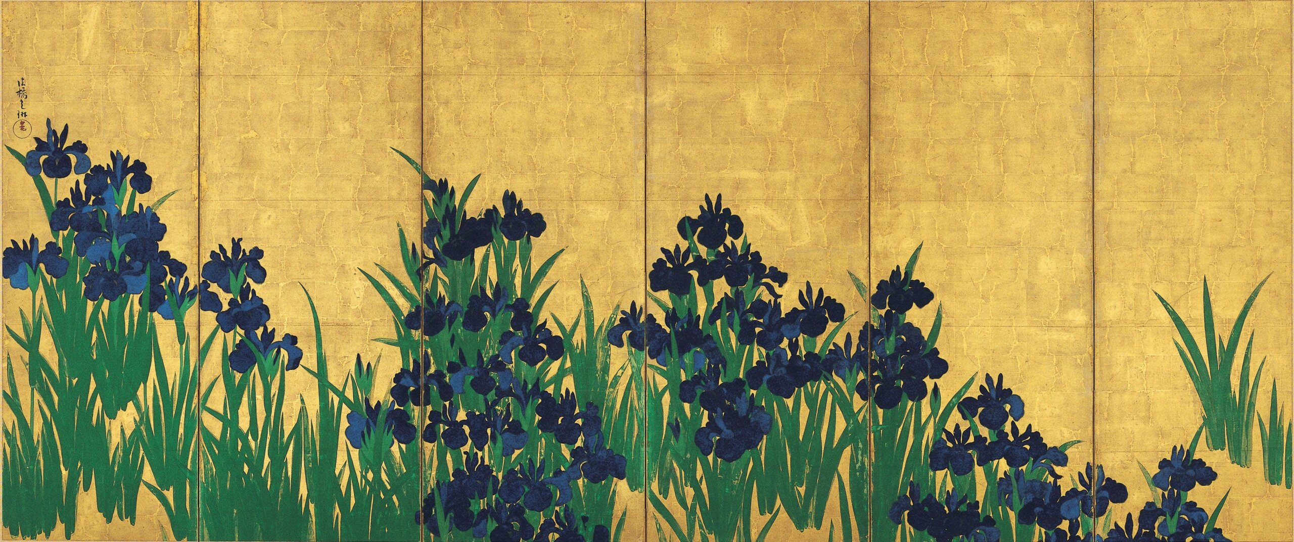 尾形光琳「燕子花図屏風」琳派を代表する傑作