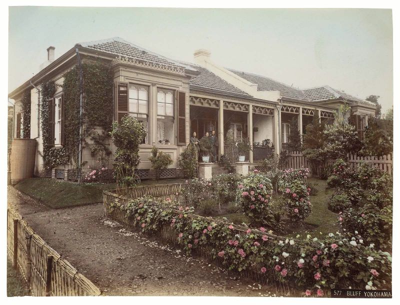 横浜山手の西洋館（草場喜兵衛撮影・1890年頃）