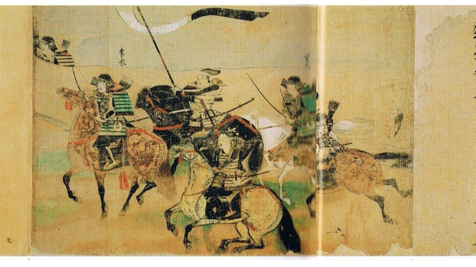 蒙古襲来絵詞（御家人の姿）の全景