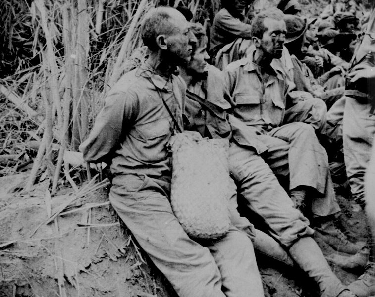 バターン半島で降伏した米比軍捕虜