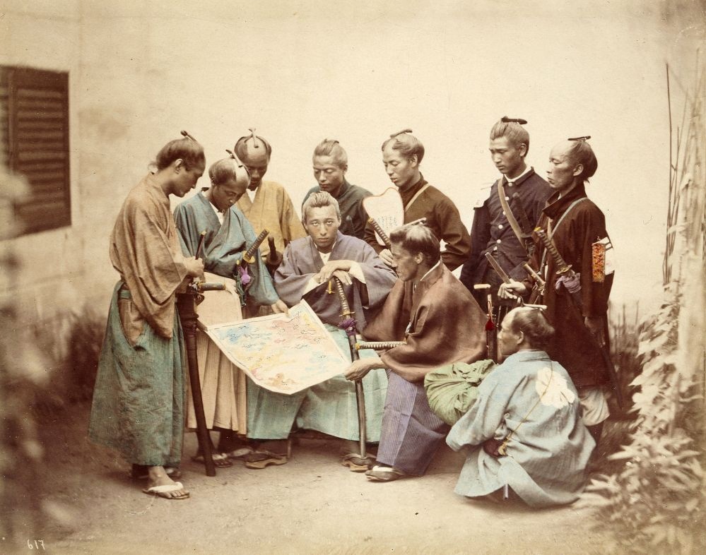戊辰戦争期の薩摩藩士(Felice Beato撮影・1868年頃)
