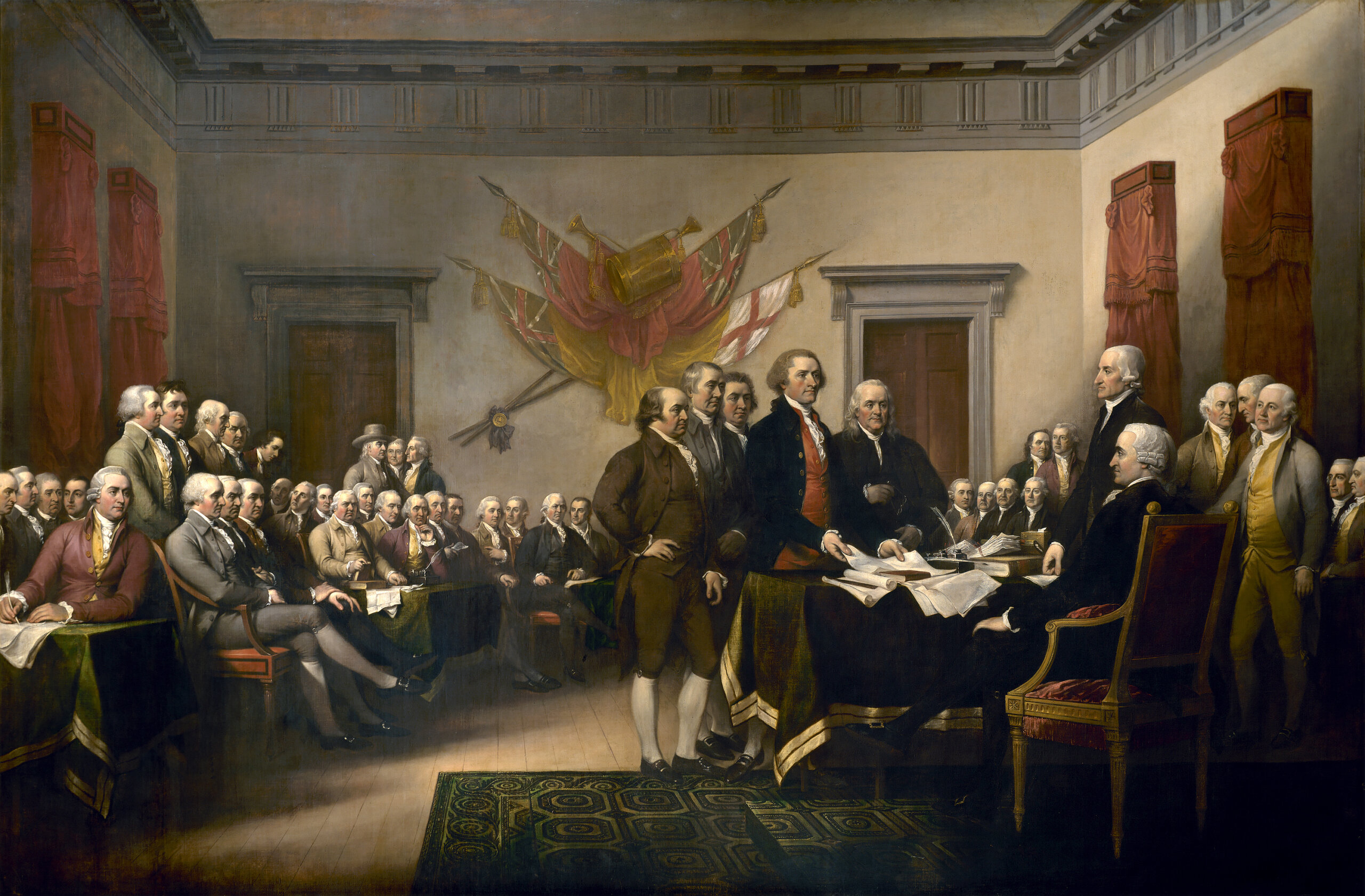 アメリカ独立宣言の起草委員会（トランブル画1819年）