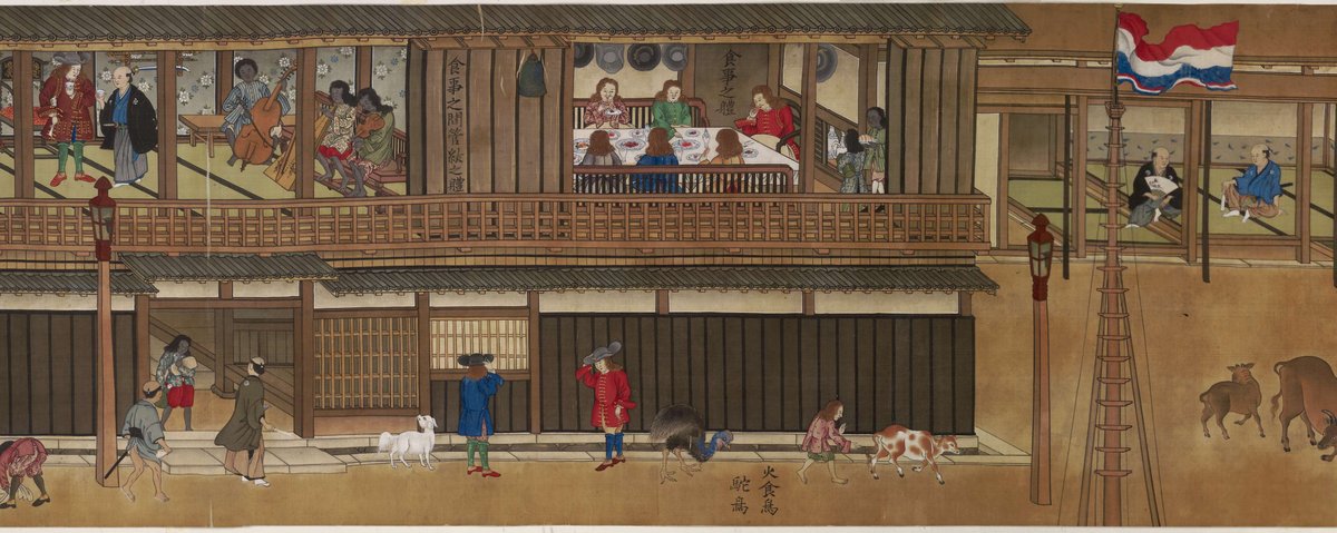 長崎・出島でのオランダ人商館員の日常を描いた絵図（18世紀）
