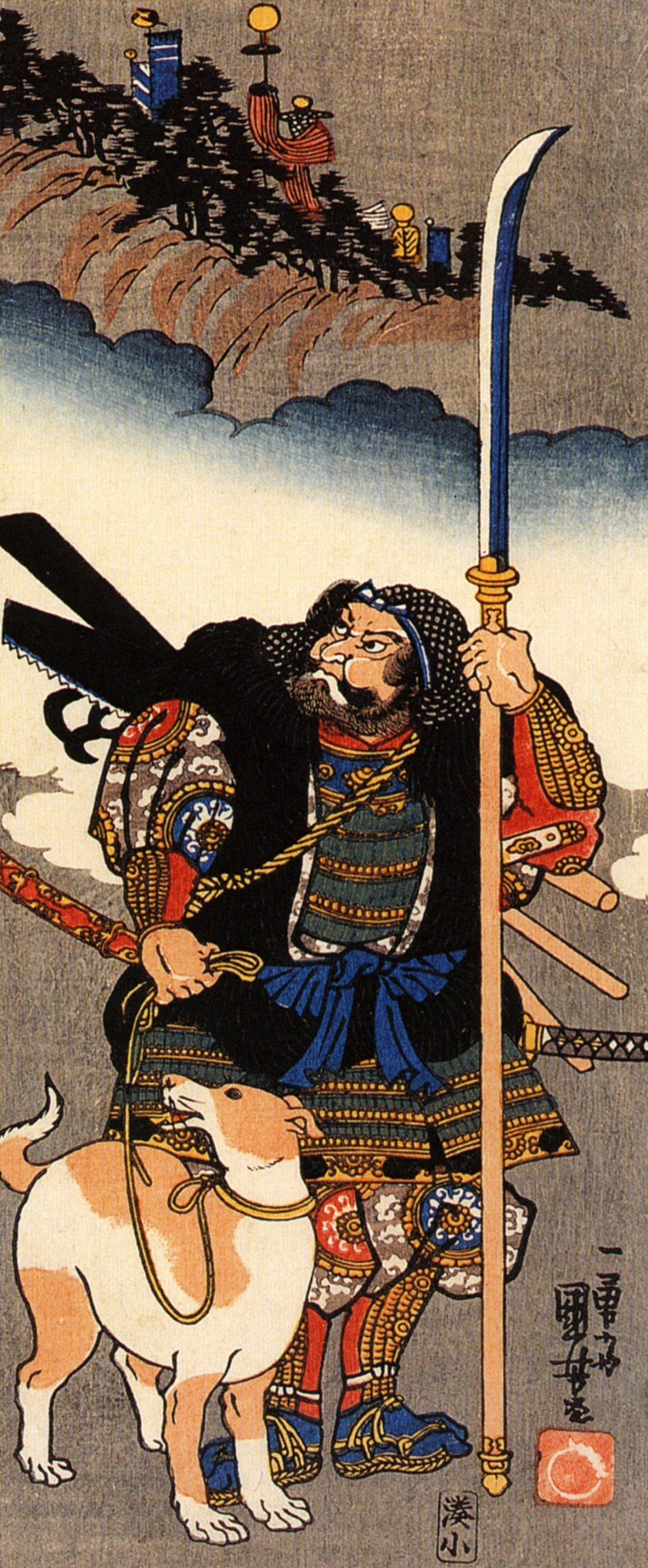 江戸時代の浮世絵に描かれた犬(十二支の戌をあらわす画題)