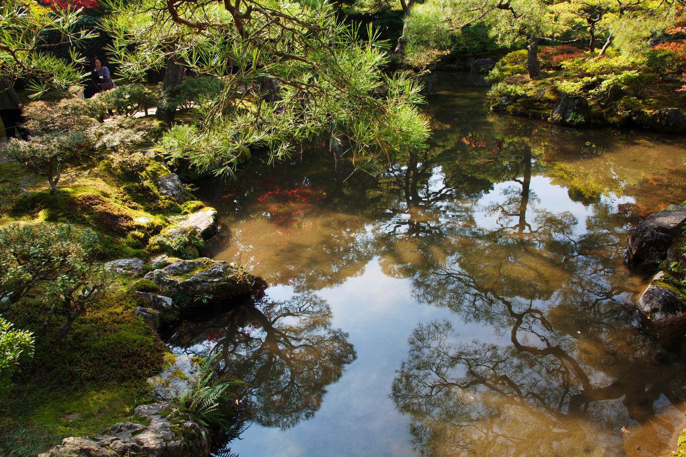 銀閣寺の錦鏡池(庭園)