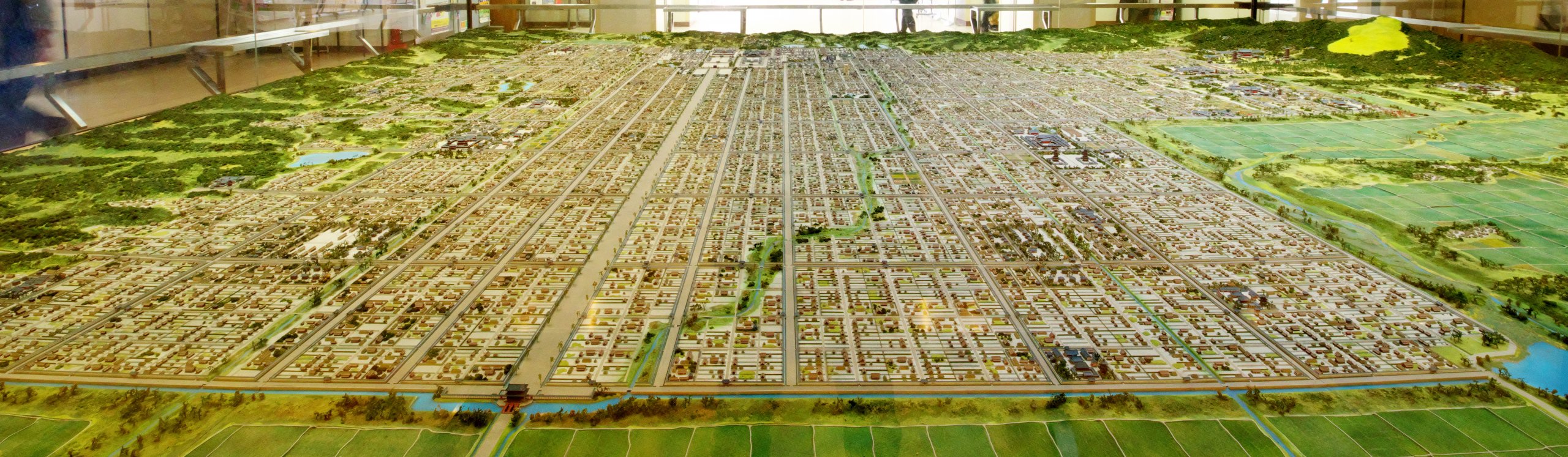平城京の1000分の1スケール模型（奈良市役所所蔵）