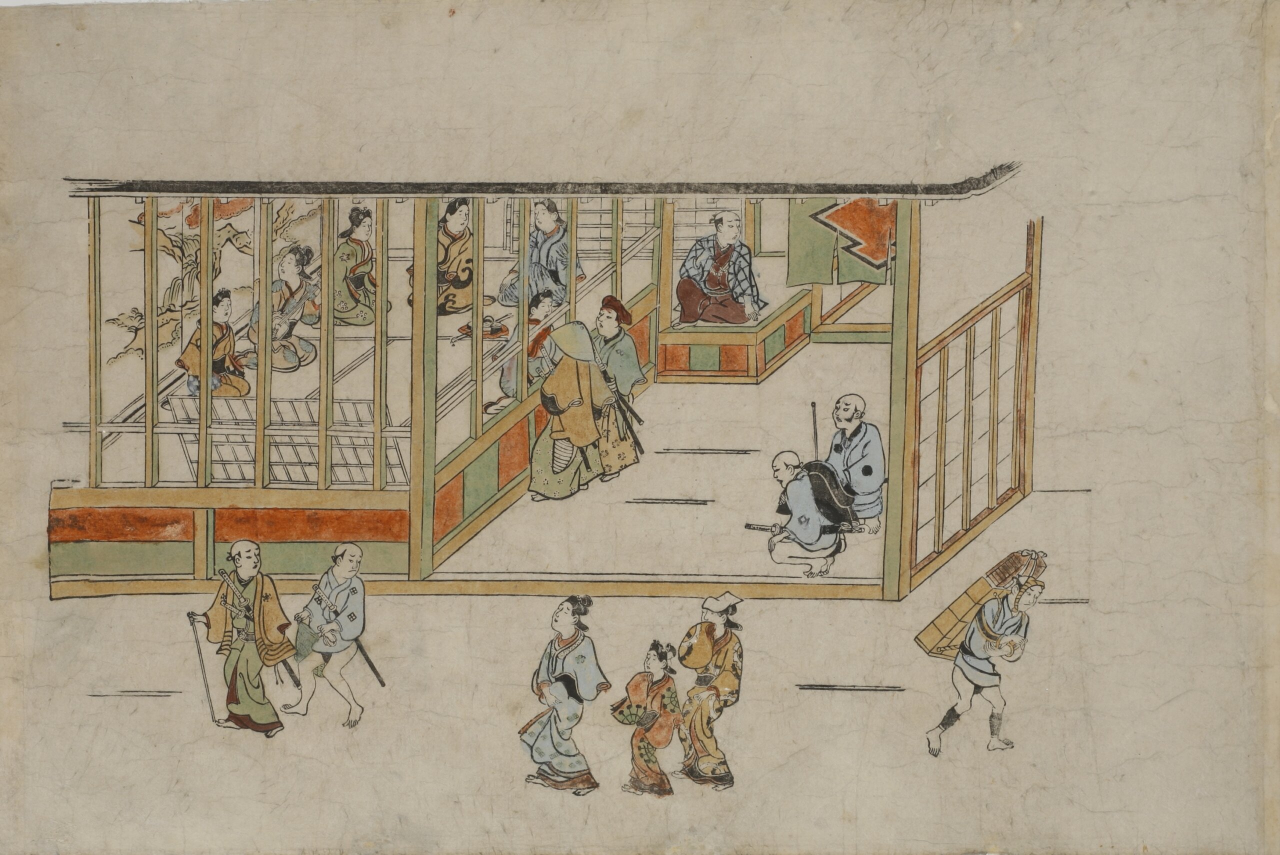菱川師宣の木版画(1680年頃)
