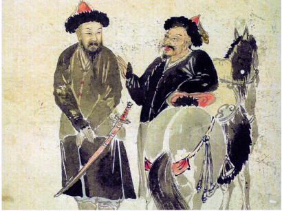 女真族の戦士たち(金允謙画)