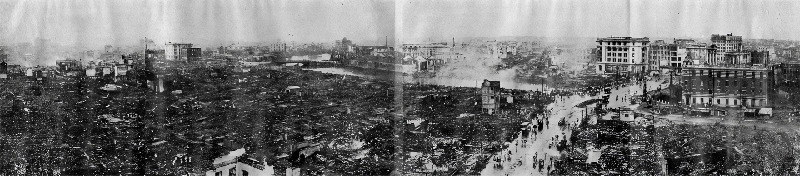 関東大震災後の日本橋・神田の壊滅状況（1923年）