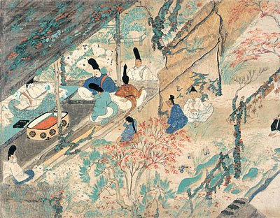 北野天神縁起絵巻:道真の左遷