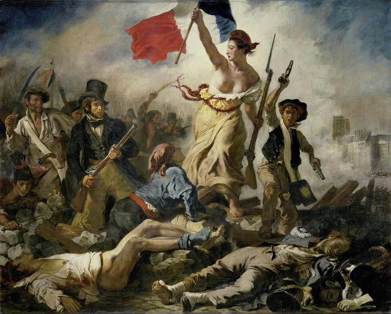 ドラクロワ「民衆を導く自由の女神」フランス革命を象徴する絵画