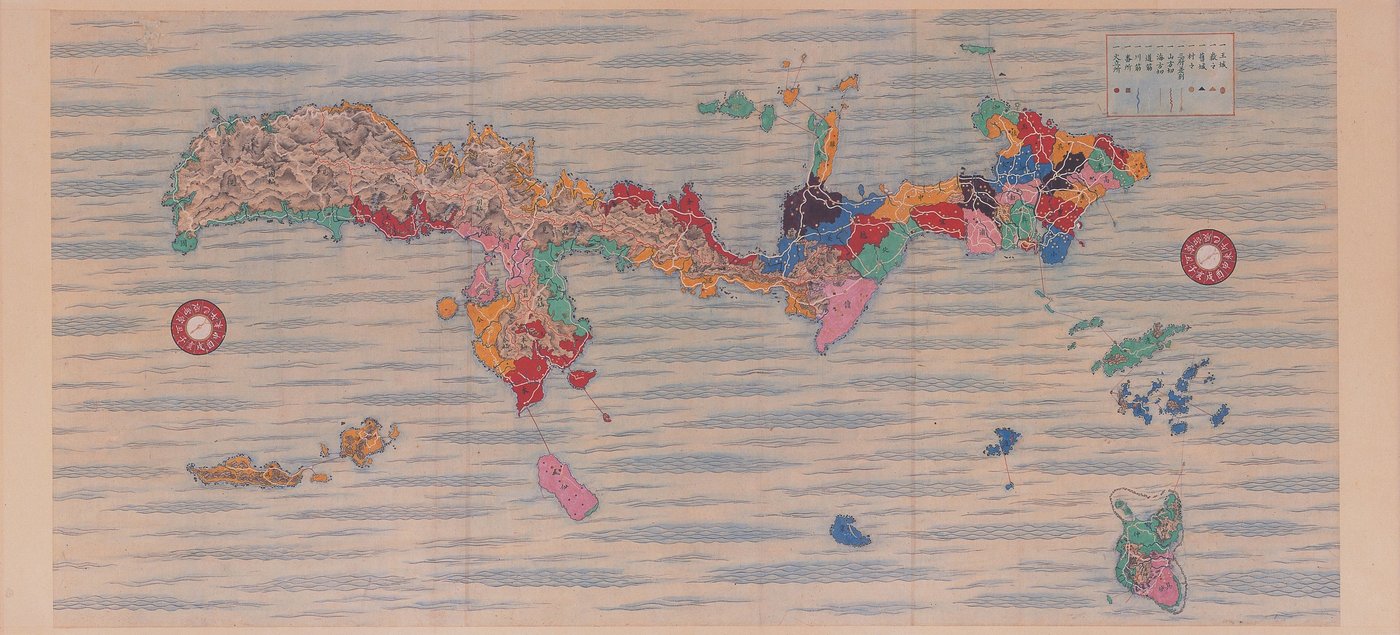 琉球王国の中継貿易ルートを示す地図