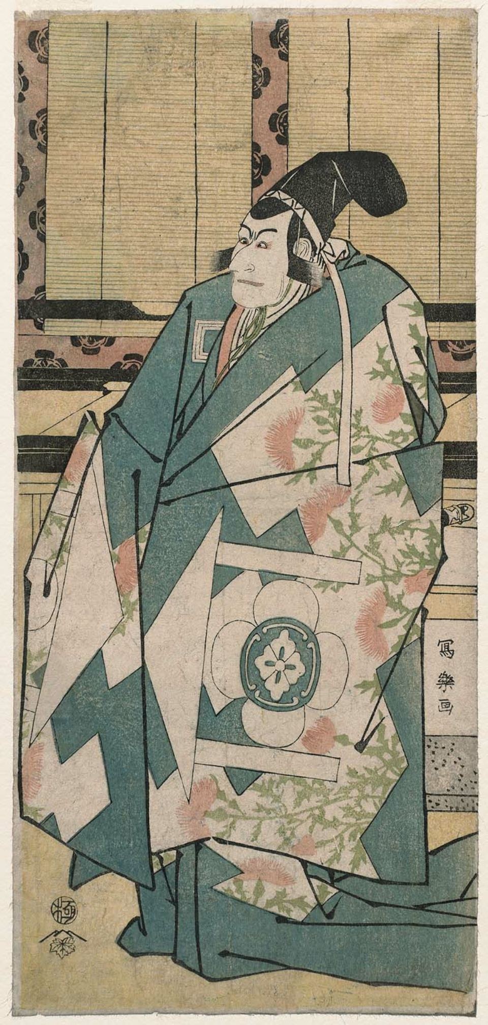 東洲斎写楽「市川鰕蔵の工藤左衛門祐経」（1795年）第四期・最後の曽我物シリーズ