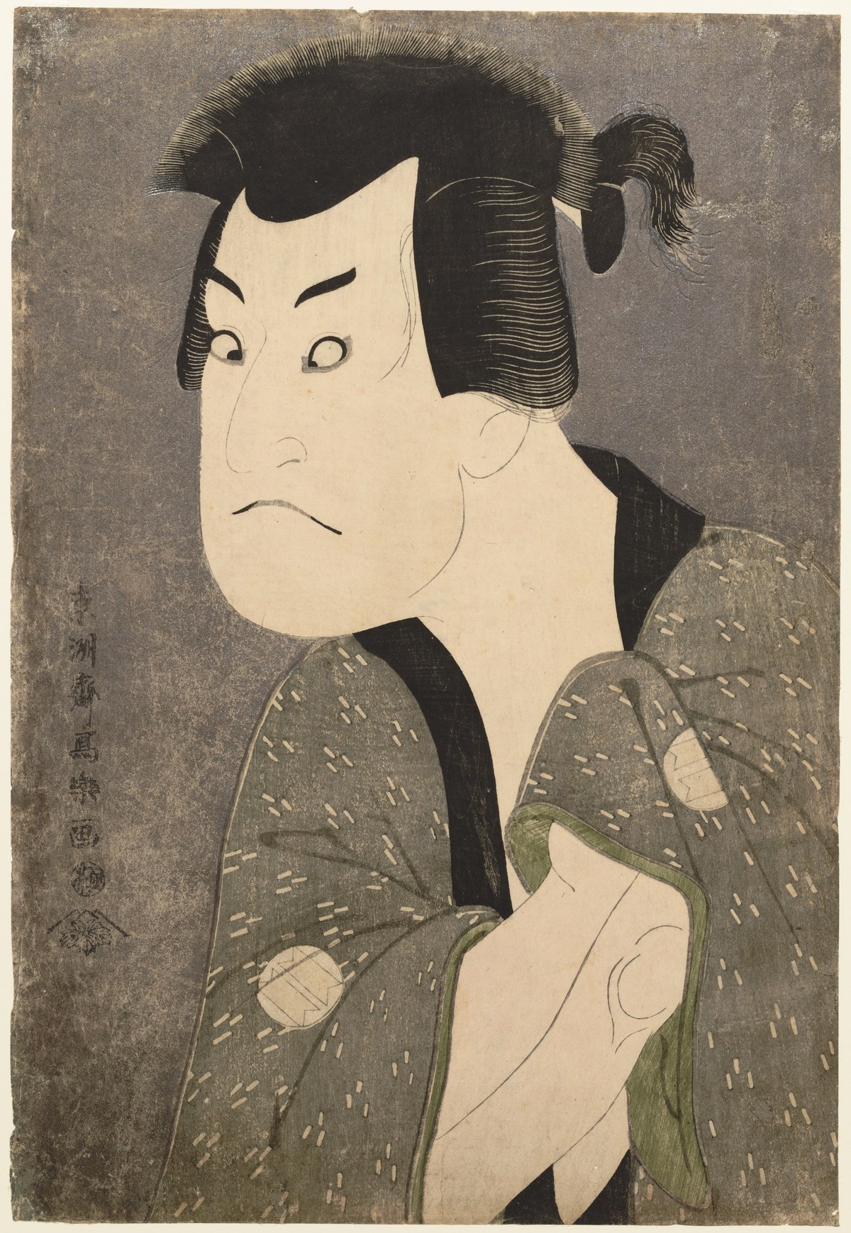 東洲斎写楽「三代目坂田半五郎の藤川水右衛門」（1794年）第一期・大首絵の代表作