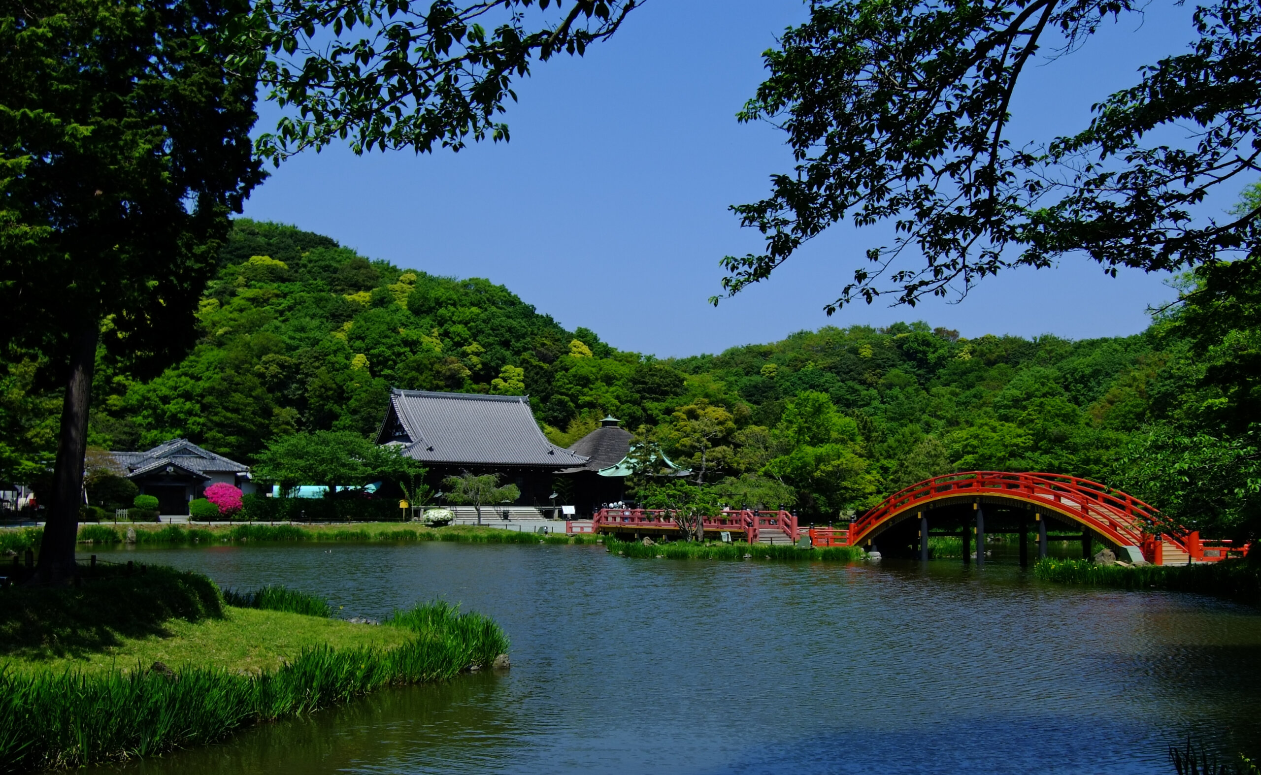 称名寺境内(反橋・中島・阿字ヶ池)