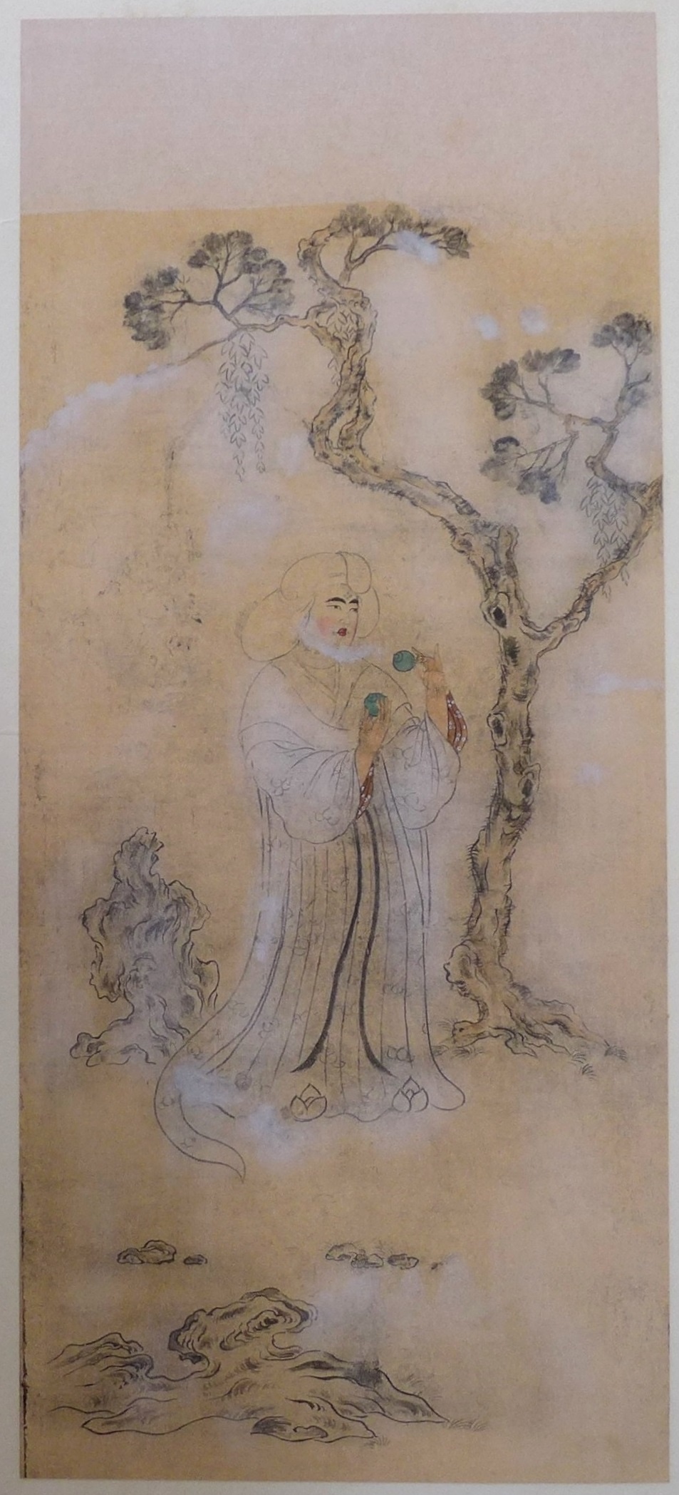 鳥毛立女屏風(第1扇)奈良時代