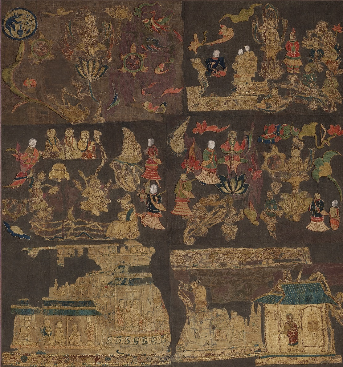 天寿国繡帳（中宮寺所蔵・飛鳥時代・622年）