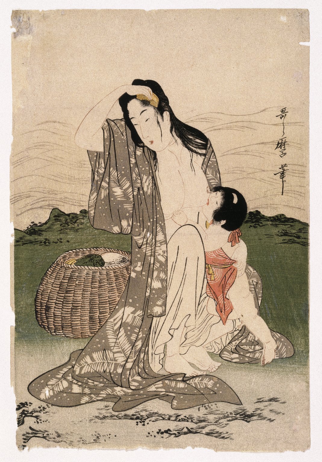 喜多川歌麿「鮑取り」