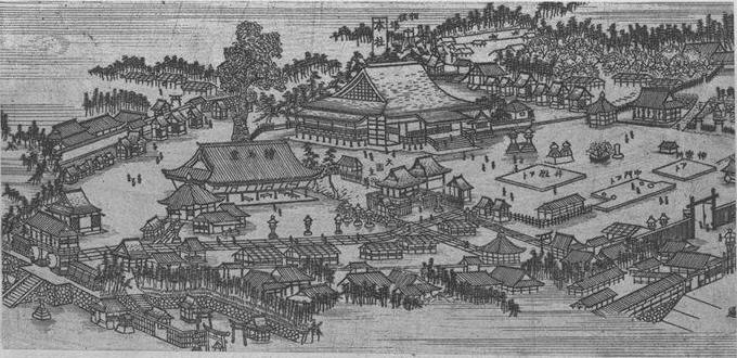 明治期の京都名所案内に描かれた祇園(八坂神社)の図