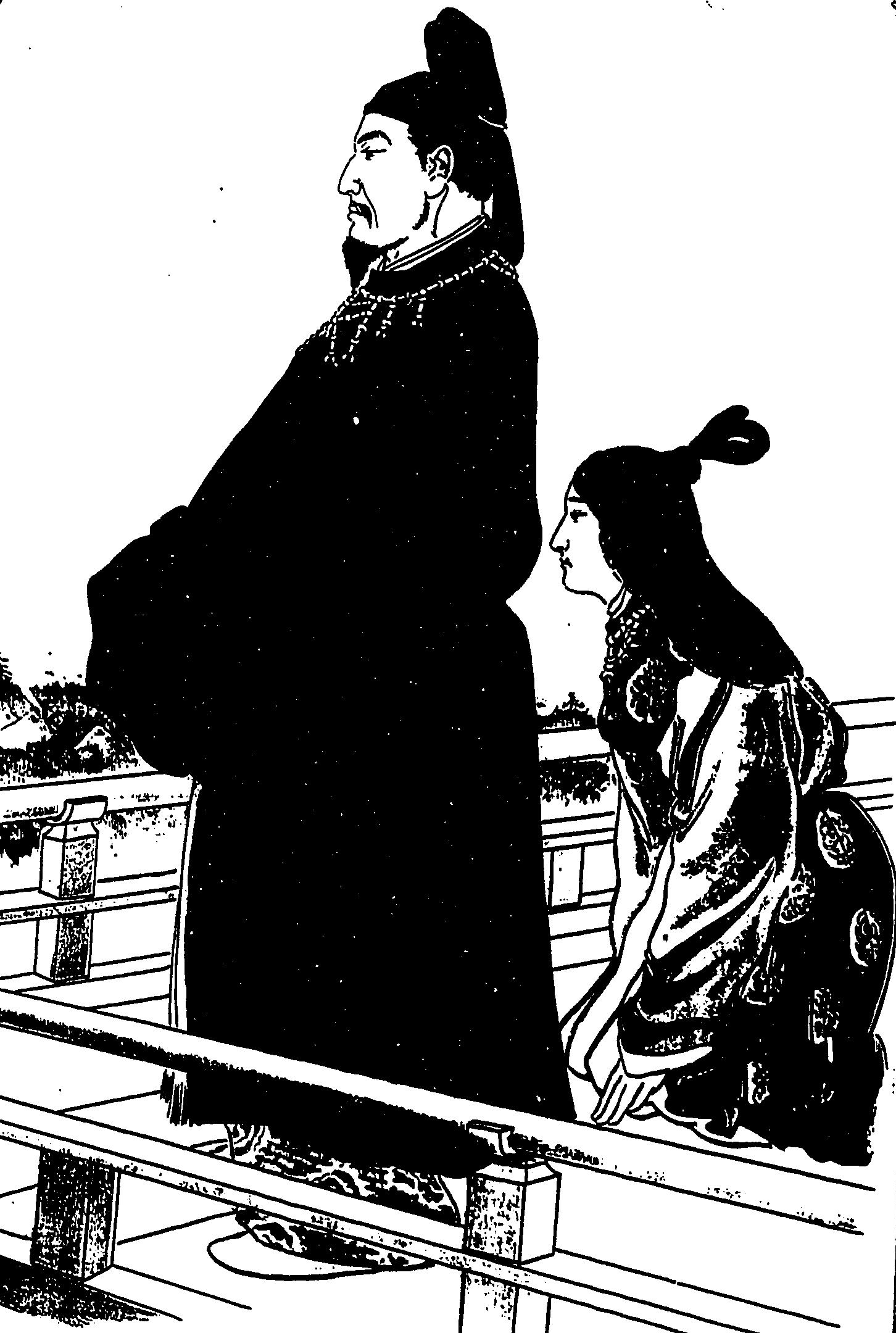 仁徳天皇の肖像画(1899年頃・パブリックドメイン)